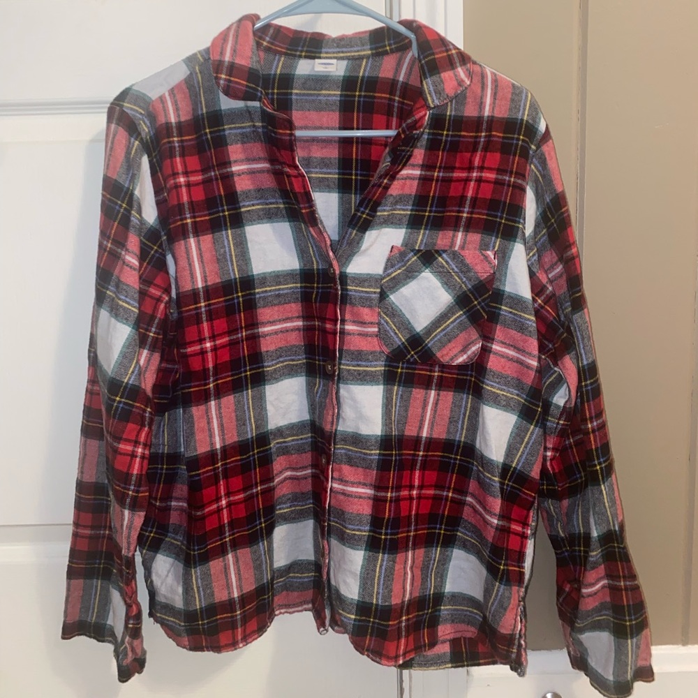 Old navy plaid Christmas pajama matching set